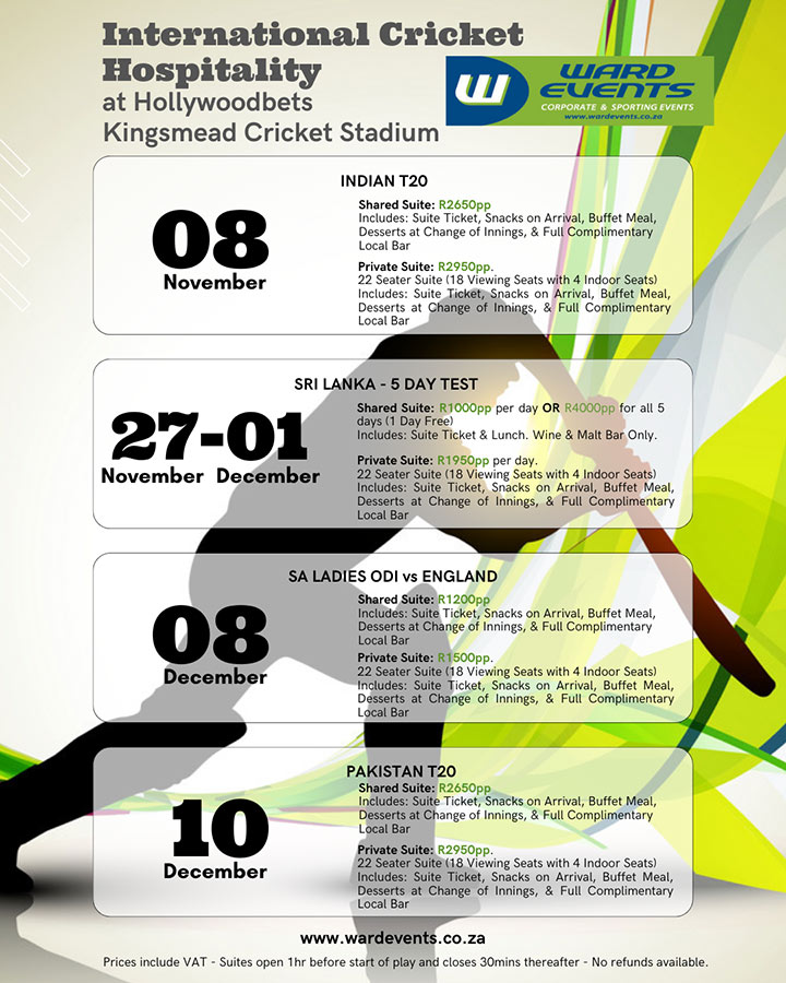 international cricket ward events